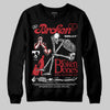 Jordan 5 Retro Fire Red Black Tongue (2025) DopeSkill Sweatshirt Broken Bones Graphic Streetwear - Black
