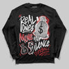 Jordan 1 High OG “Ruby” DopeSkill Long Sleeve T-Shirt Real Ones Move In Silence Graphic Streetwear - Black