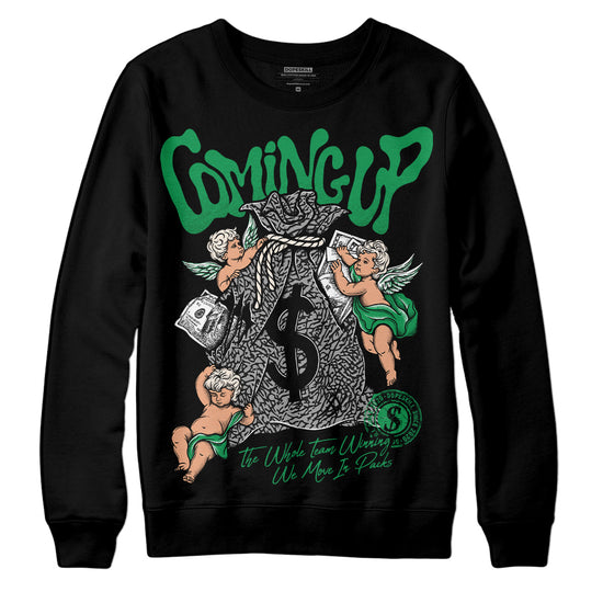 Jordan 3 “Lucky Green” DopeSkill Sweatshirt Money Bag Coming Up Graphic Streetwear - Black 