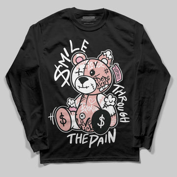 Jordan 1 Low OG “Rust Pink” DopeSkill Long Sleeve T-Shirt Smile Through The Pain Graphic Streetwear - Black