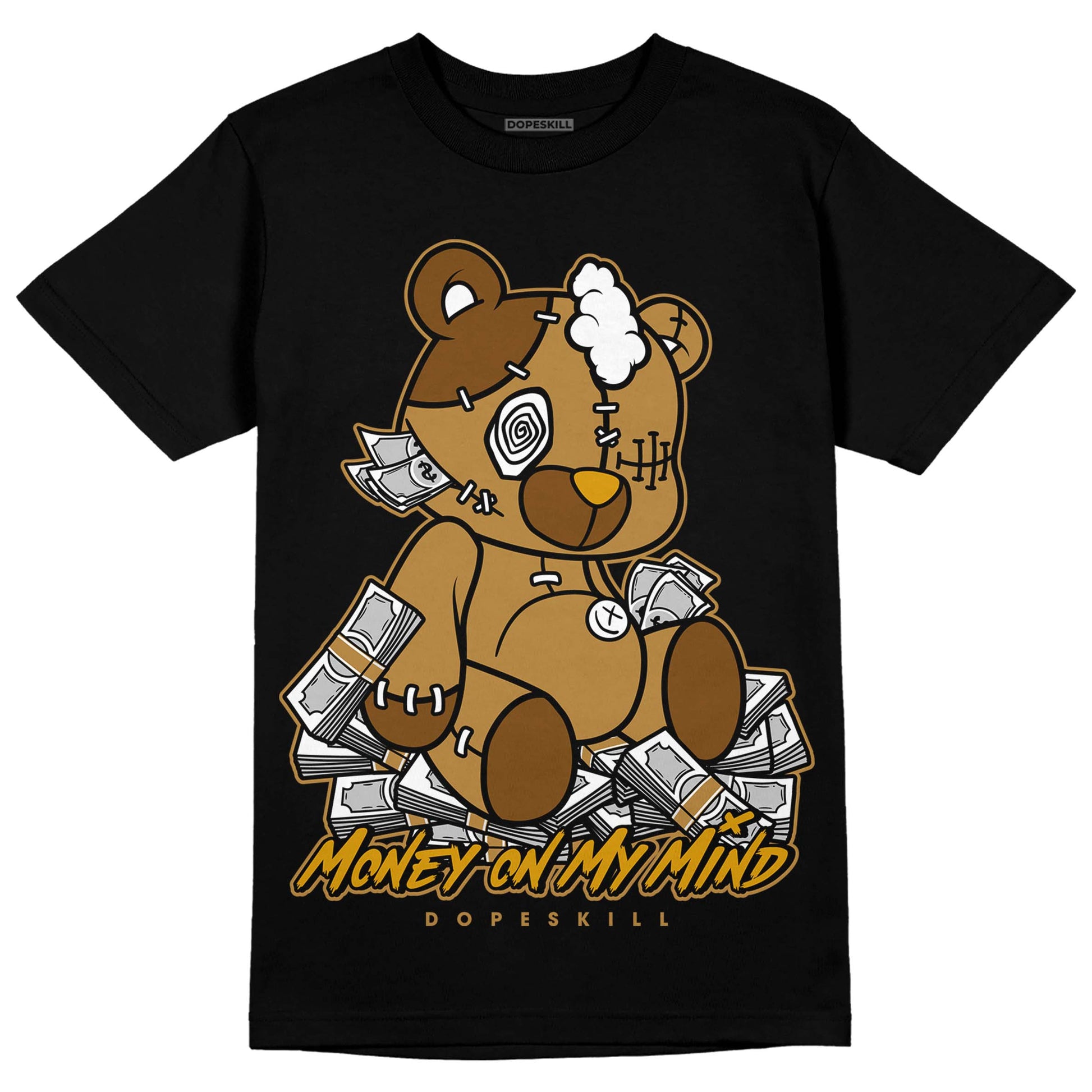 Jordan 13 Wheat 2023 DopeSkill T-Shirt MOMM Bear Graphic Streetwear - Black