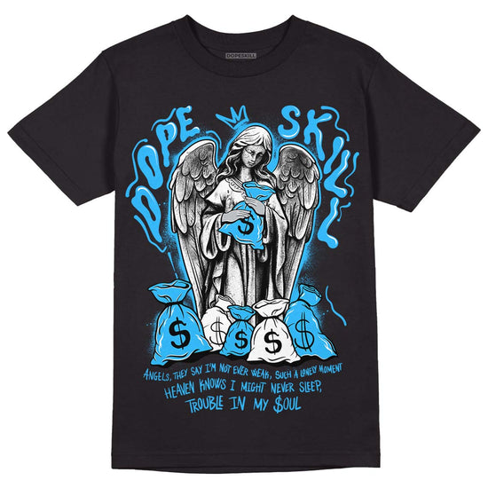 Jordan 1 High Retro OG “University Blue” DopeSkill T-Shirt Angels Graphic Streetwear - Black