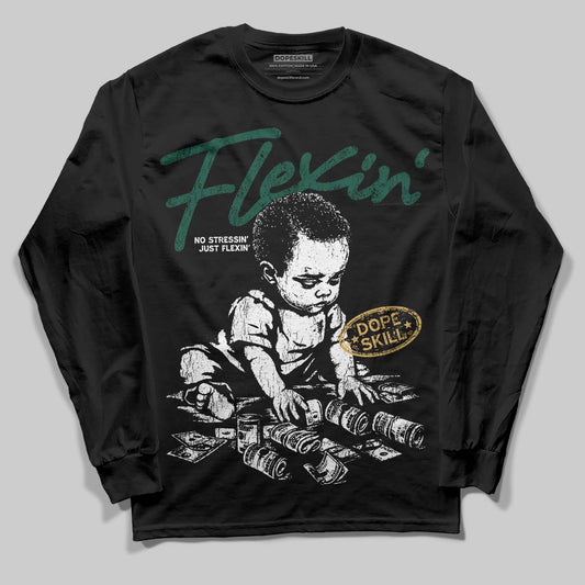 Jordan 1 High OG “Fir” (Pro Green) DopeSkill Long Sleeve T-Shirt Flexin' Graphic Streetwear - black
