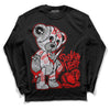 Jordan 2 Retro "Black Cement" DopeSkill Long Sleeve T-Shirt Broken Heart Graphic Streetwear - Black