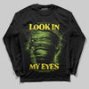 Neon Green Sneakers DopeSkill Long Sleeve T-Shirt Look In My Eyes Graphic Streetwear - Black