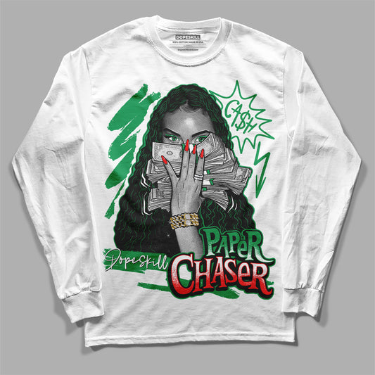 Jordan 1 Low Lucky Green DopeSkill Long Sleeve T-Shirt NPC Graphic Streetwear - White