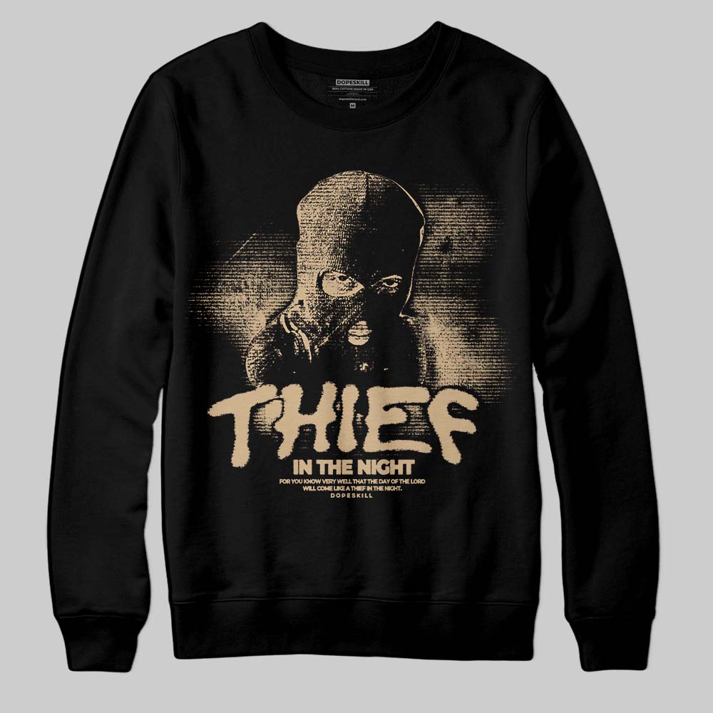 TAN Sneakers DopeSkill Sweatshirt Thief In The Night Graphic Streetwear - Black
