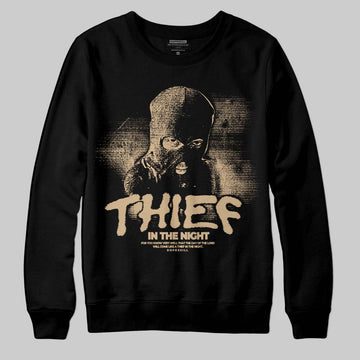 TAN Sneakers DopeSkill Sweatshirt Thief In The Night Graphic Streetwear - Black