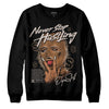 Jordan 3 Retro Palomino DopeSkill Sweatshirt Never Stop Hustling Graphic Streetwear - Black