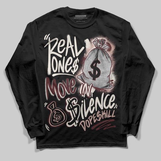Jordan 11 “China” DopeSkill Long Sleeve T-Shirt Real Ones Move In Silence Graphic Streetwear - Black