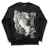 Jordan 5 SE “Sail” DopeSkill Long Sleeve T-Shirt Trust God Graphic Streetwear - Black