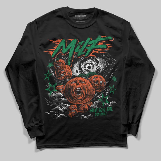 Jordan 5 "Lucky Green" DopeSkill Long Sleeve T-Shirt MILF Graphic Streetwear - Black