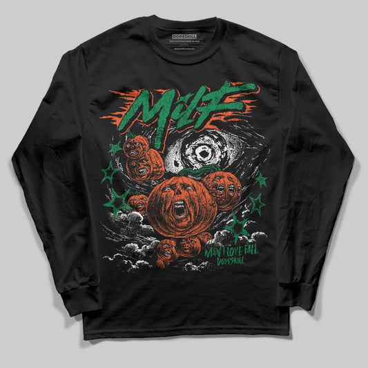 Jordan 5 "Lucky Green" DopeSkill Long Sleeve T-Shirt MILF Graphic Streetwear - Black