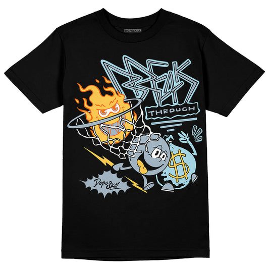 Jordan 13 “Blue Grey” DopeSkill T-Shirt Break Through Graphic Streetwear - Black