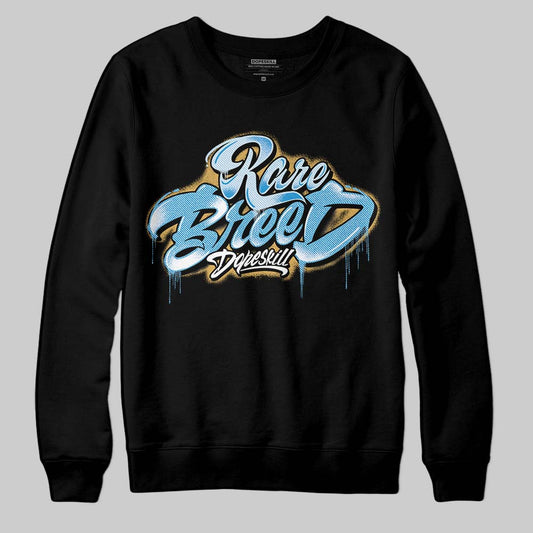 Jordan 4 Denim “Worn Blue” DopeSkill Sweatshirt Rare Breed Type Graphic Streetwear - Black
