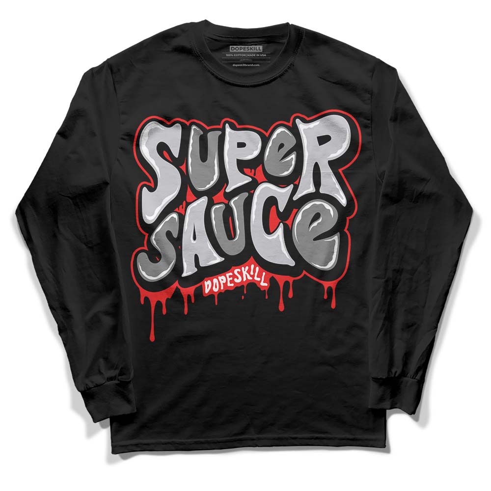 Grey Sneakers DopeSkill Long Sleeve T-Shirt Super Sauce Graphic Streetwear - Black