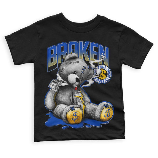 Jordan 14 “Laney” DopeSkill Toddler Kids T-shirt Sick Bear Graphic Streetwear - Black