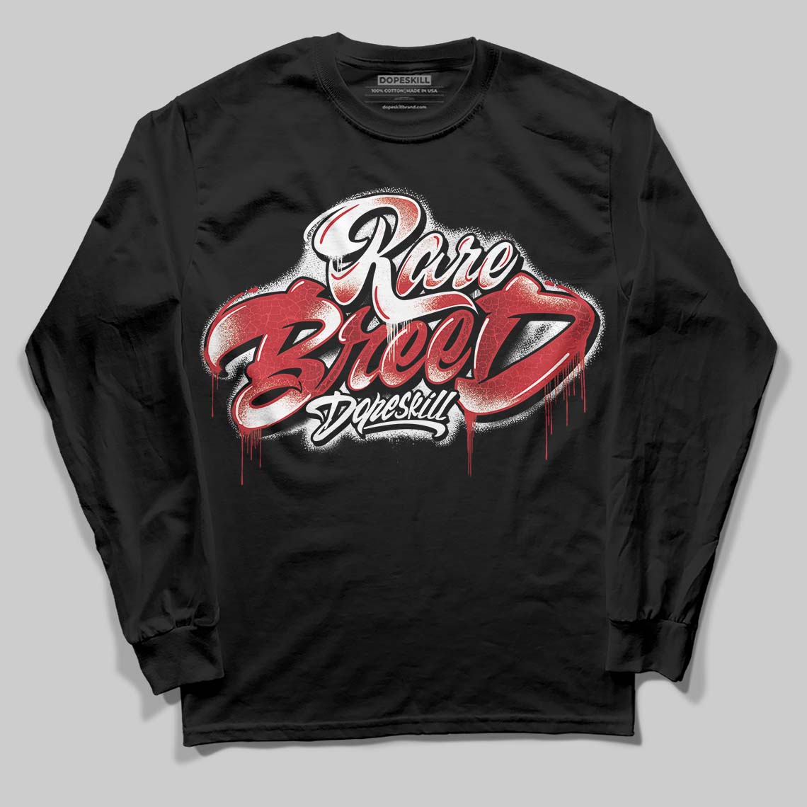 Jordan 1 High OG “Ruby” DopeSkill Long Sleeve T-Shirt Rare Breed Type Graphic Streetwear - Black