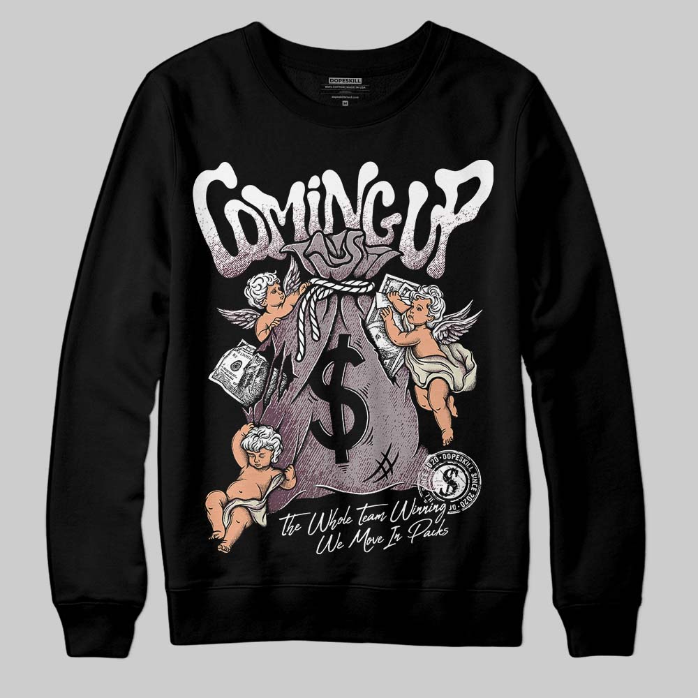 A Ma Maniére x Air Jordan 5 “Violet Ore” DopeSkill Sweatshirt Money Bag Coming Up Graphic Streetwear - Black