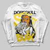 Wmns Air Jordan 11 Low 'Yellow Snakeskin' DopeSkill Long Sleeve T-Shirt Stay It Busy Graphic Streetwear - White