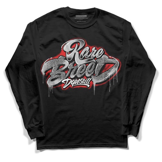 Jordan Spizike Low Bred DopeSkill Long Sleeve T-Shirt Rare Breed Type Graphic Streetwear - Black 