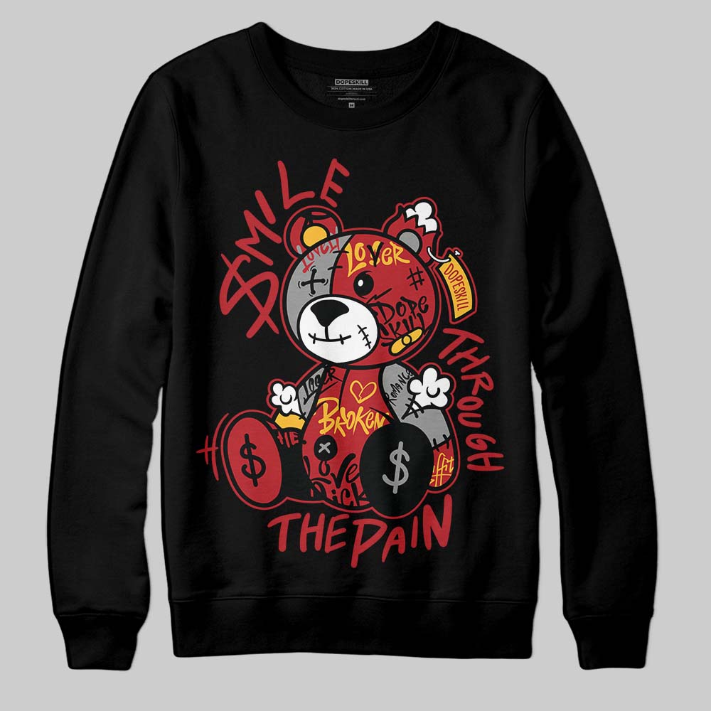 Jordan 14 Golf “Last Shot” DopeSkill Sweatshirt Smile Through The Pain Graphic Streetwear - Black
