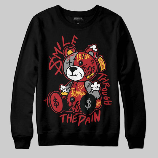 Jordan 14 Golf “Last Shot” DopeSkill Sweatshirt Smile Through The Pain Graphic Streetwear - Black