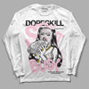 Dunk Low LX Pink Foam DopeSkill Long Sleeve T-Shirt Stay It Busy Graphic Streetwear - White 