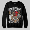 Rick Owens Leather Low Sneaker Black And Milk DopeSkill Sweatshirt Don't Kill My Vibe Graphic Streetwear - Black