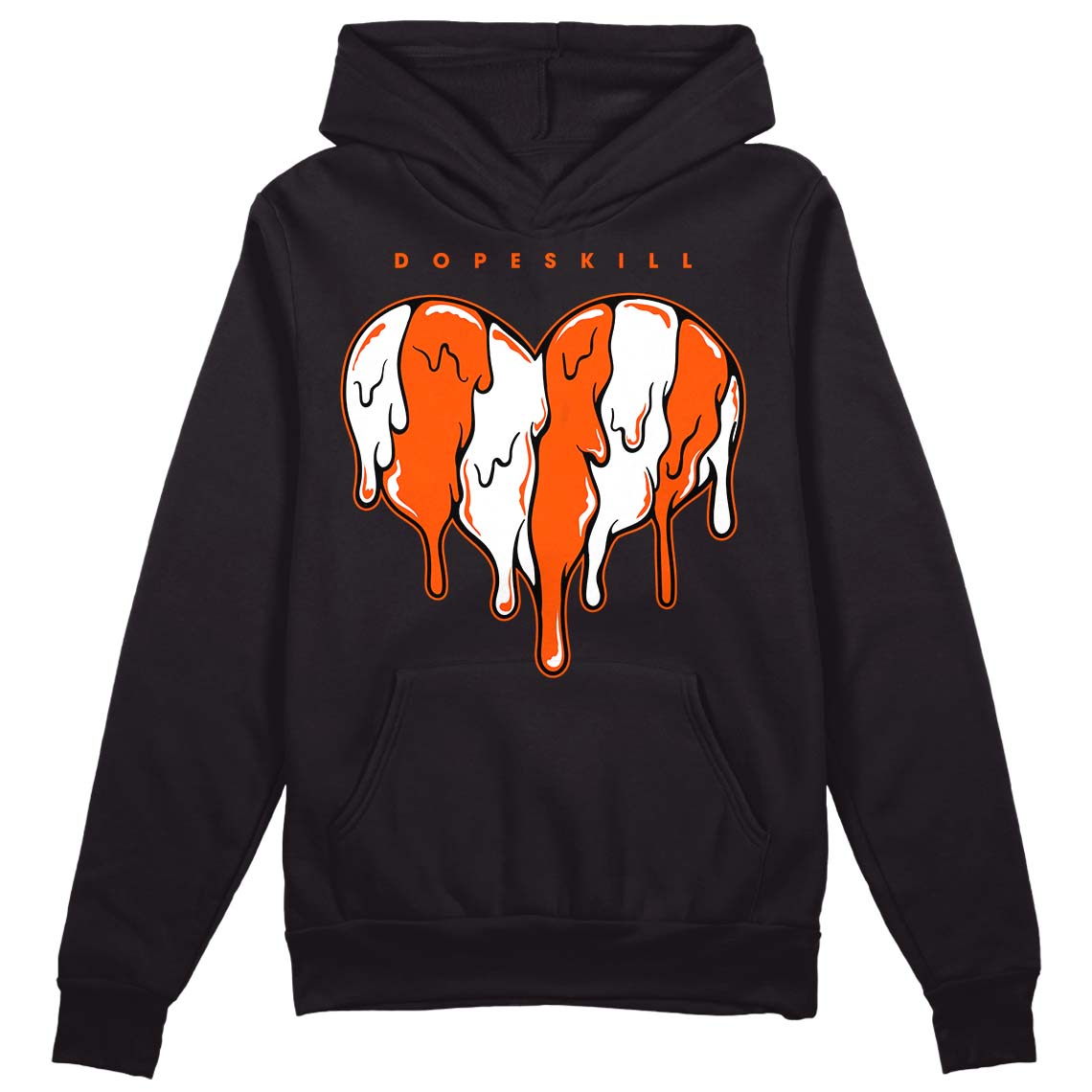 MSCHF Super Normal 2 Orange Milk DopeSkill Hoodie Sweatshirt Slime Drip Heart Graphic Streetwear - Black