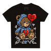 University Blue Sneakers DopeSkill Toddler Kids T-shirt Broken Bear Graphic Streetwear - Black