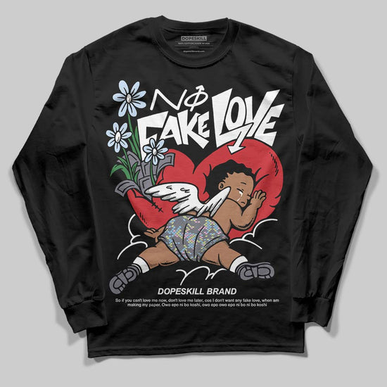 Jordan 11 Low CNY “Year of the Snake” DopeSkill Long Sleeve T-Shirt No Fake Love Graphic Streetwear - Black