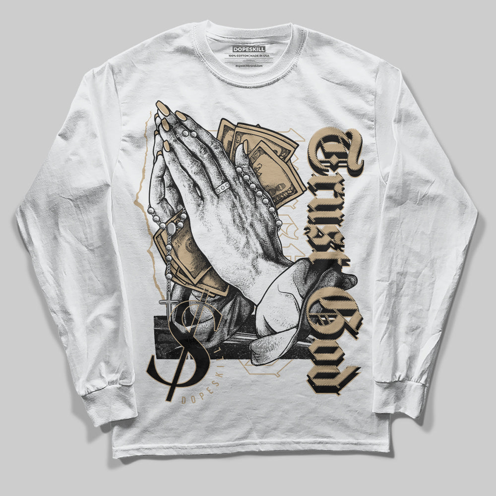 TAN Sneakers DopeSkill Long Sleeve T-Shirt Trust God Graphic Streetwear - White