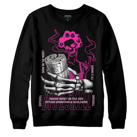 Pink Sneakers DopeSkill Sweatshirt Show Me The Money Graphic Streetwear - Black