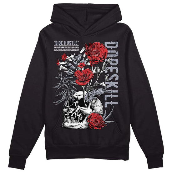 Jordan 4 “Bred Reimagined” DopeSkill Hoodie Sweatshirt Side Hustle Graphic Streetwear - Black