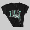 Green Glow 3s DopeSkill Women's Crop Top Trust No One Graphic