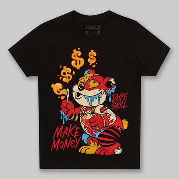 Red Sneakers DopeSkill Toddler Kids T-shirt Make Money Graphic Streetwear - Black