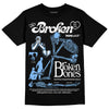 Jordan 9 Powder Blue DopeSkill T-Shirt Broken Bones Graphic Streetwear - Black