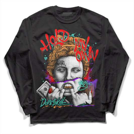 Dunk Low Safari Mix DopeSkill Long Sleeve Hold My Own Graphic Streetwear - Black