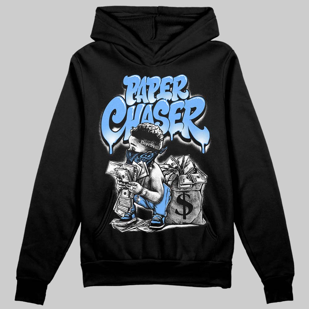 Jordan 5 Black University Blue DopeSkill Hoodie Sweatshirt Paper Chaser Boy Graphic Streetwear - black