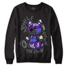 Jordan 3 Retro Dark Iris DopeSkill Sweatshirt Smile Through The Pain Graphic Streetwear - Black