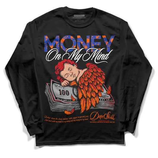 Dunk Low Futura Orange Blaze DopeSkill Long Sleeve T-Shirt MOMM Graphic Streetwear - Black