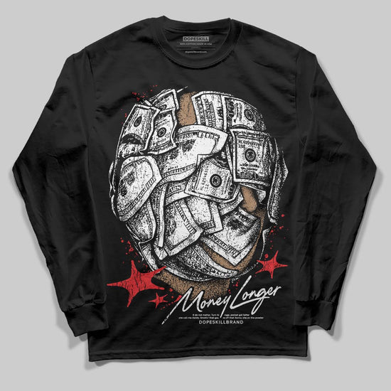 Black and White Sneakers DopeSkill Long Sleeve T-Shirt Money Longer Graphic Streetwear - White