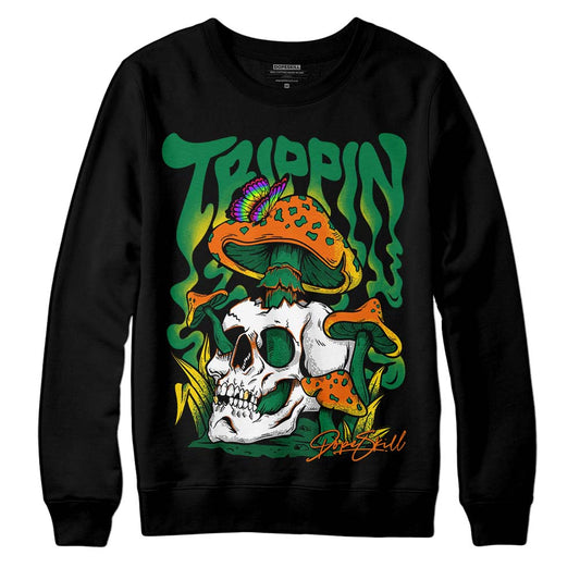 Green Sneakers DopeSkill Sweatshirt Trippin Graphic Streetwear - Black