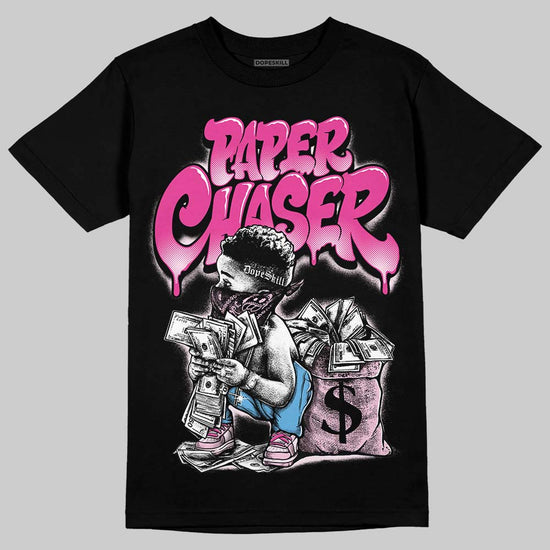 Pink Sneakers DopeSkill T-Shirt Paper Chaser Boy Graphic Streetwear  - Black