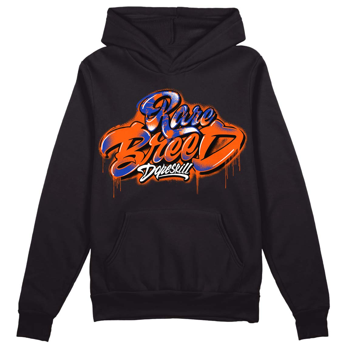 Dunk Low Futura Orange Blaze DopeSkill Hoodie Sweatshirt Rare Breed Type Graphic Streetwear - Black