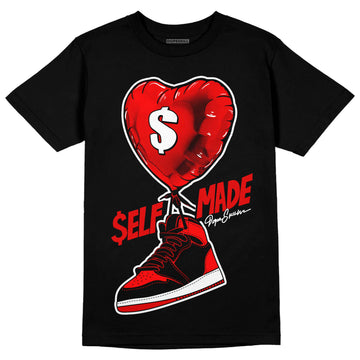 Jordan 1 Retro High OG "Satin Bred" DopeSkill T-Shirt Self Made Graphic Streetwear - Black 