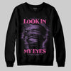 PURPLE Sneakers DopeSkill Sweatshirt Look In My Eyes Graphic Streetwear - Black