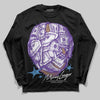 PURPLE Sneakers DopeSkill Long Sleeve T-Shirt Money Longer Graphic Streetwear - Black