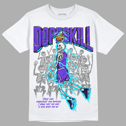 Jordan 6 "Aqua" DopeSkill T-Shirt Thunder Dunk Graphic Streetwear - White 